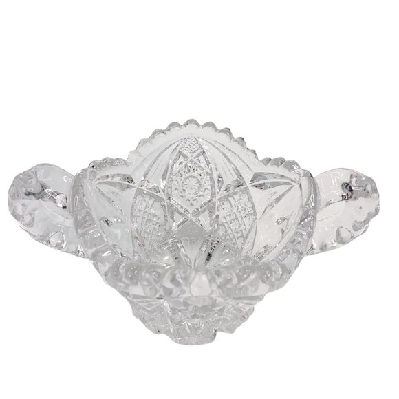 Vintage Imperial Glass EAPG Ohio Nucut Open Sugar and Creamer MCM Marked Set - Picture 4 of 13